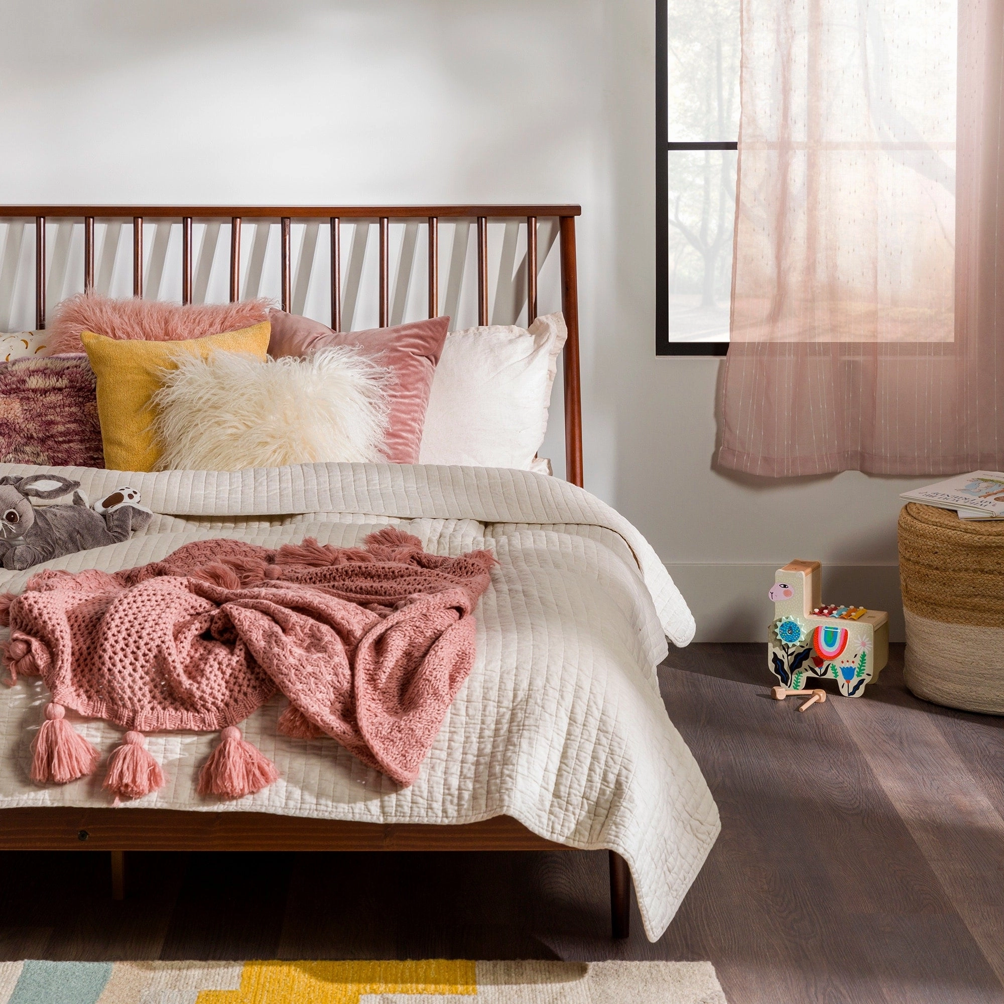 Middlebrook Blaney Solid Wood Spindle Platform Bed