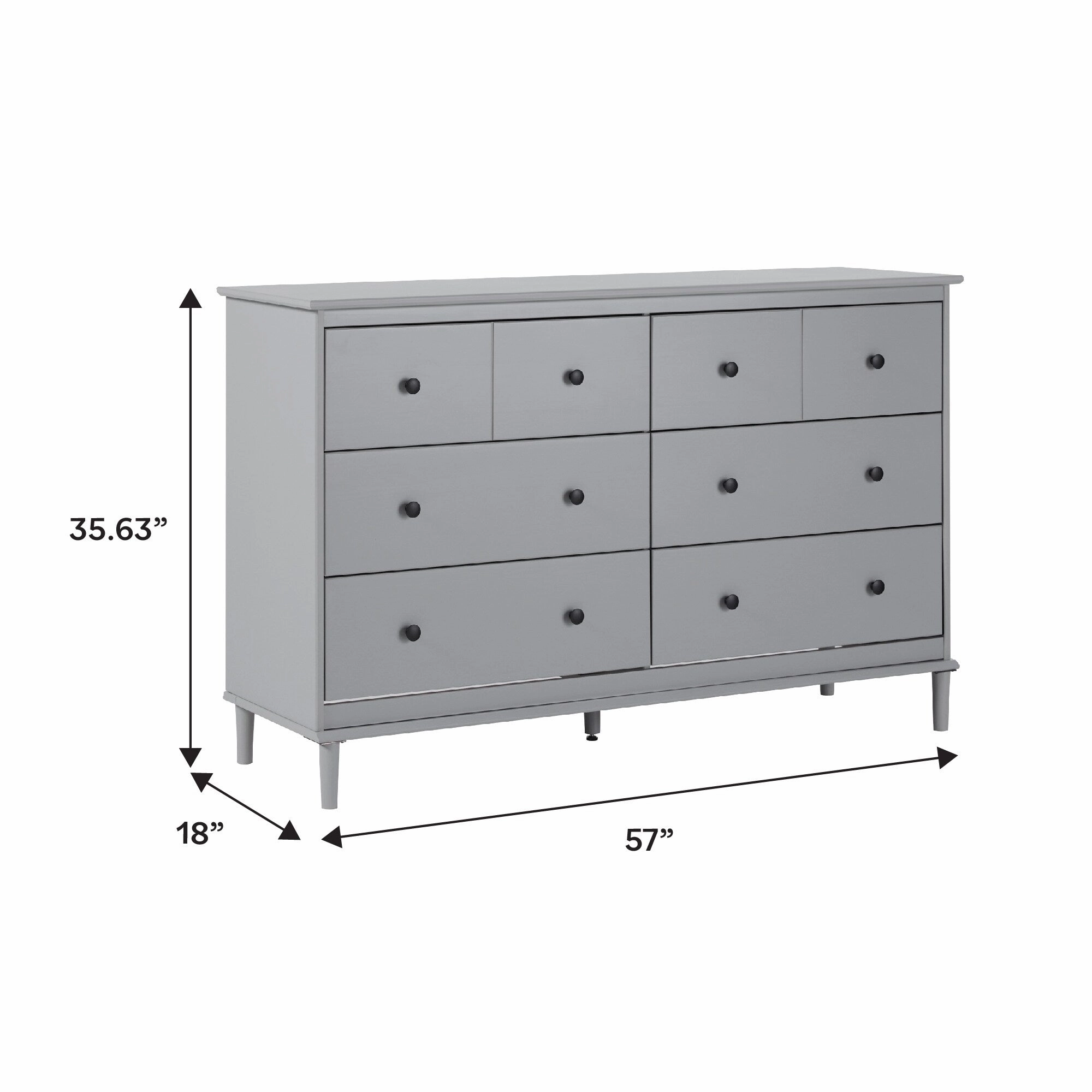 Middlebrook Bullrushes 6-Drawer Solid Wood Dresser