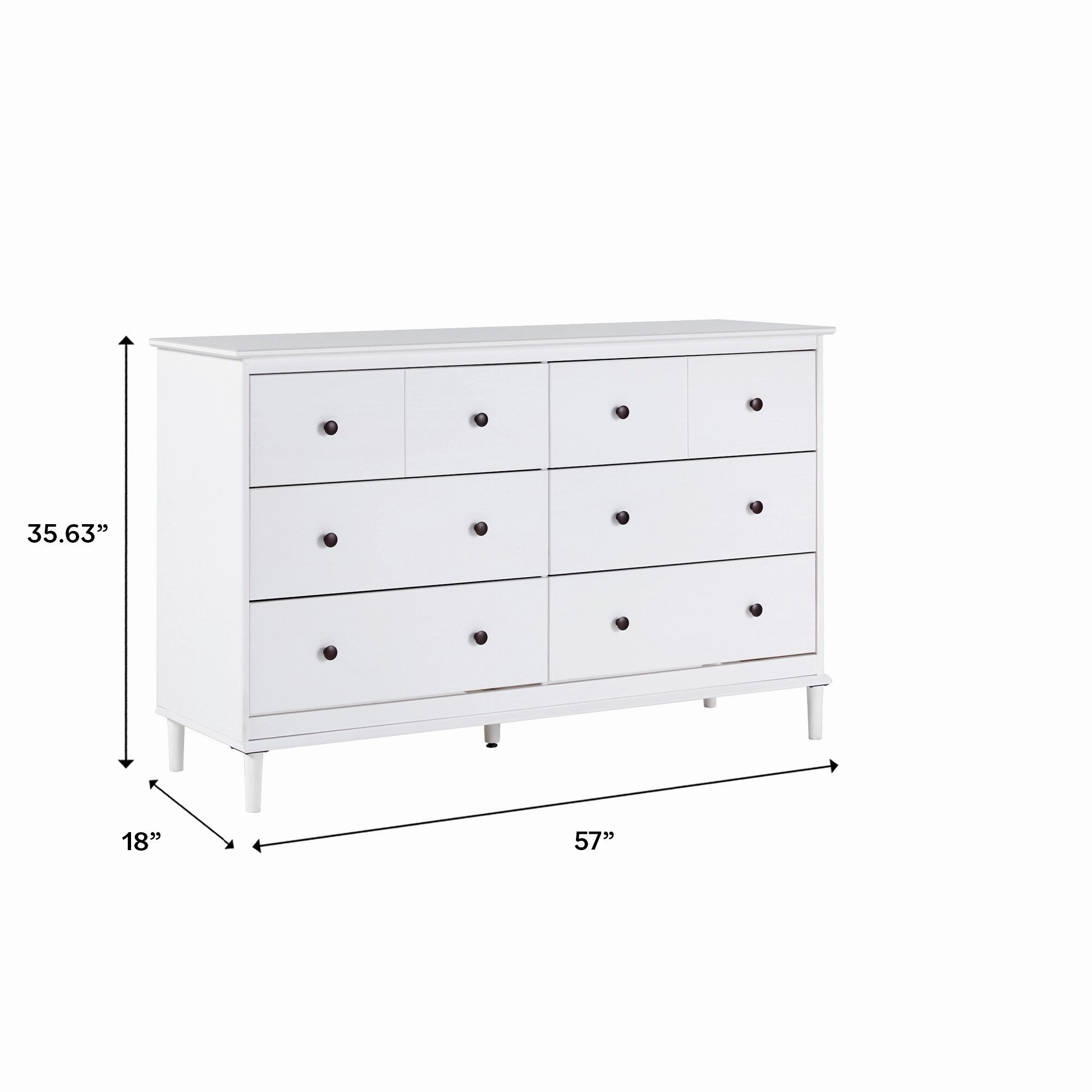Middlebrook Bullrushes 6-Drawer Solid Wood Dresser