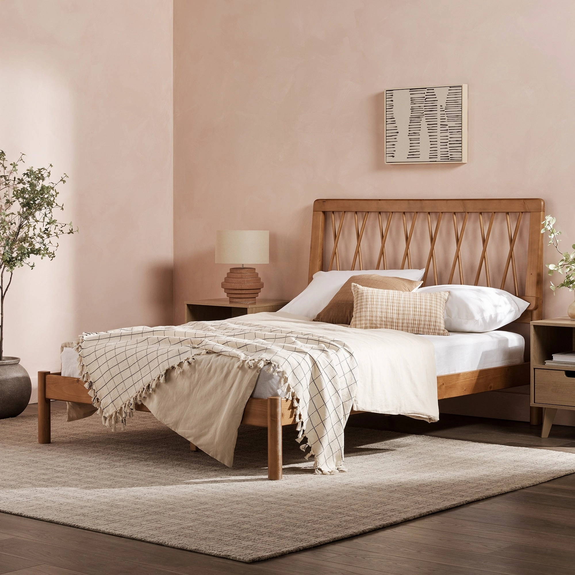 Middlebrook Designs X Spindle Solid Wood Full Bed