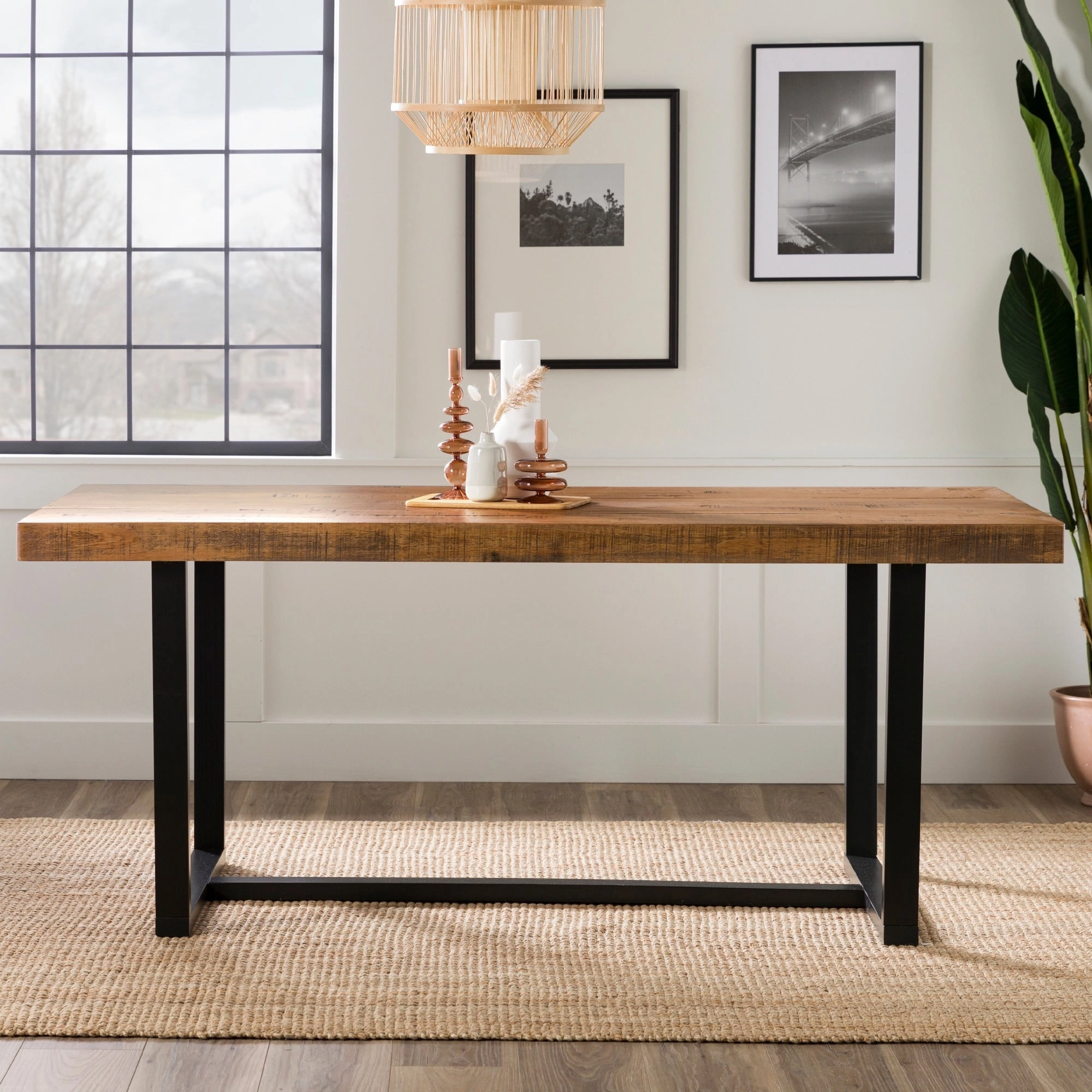 Middlebrook Solid Wood 72-inch Distressed Dining Table