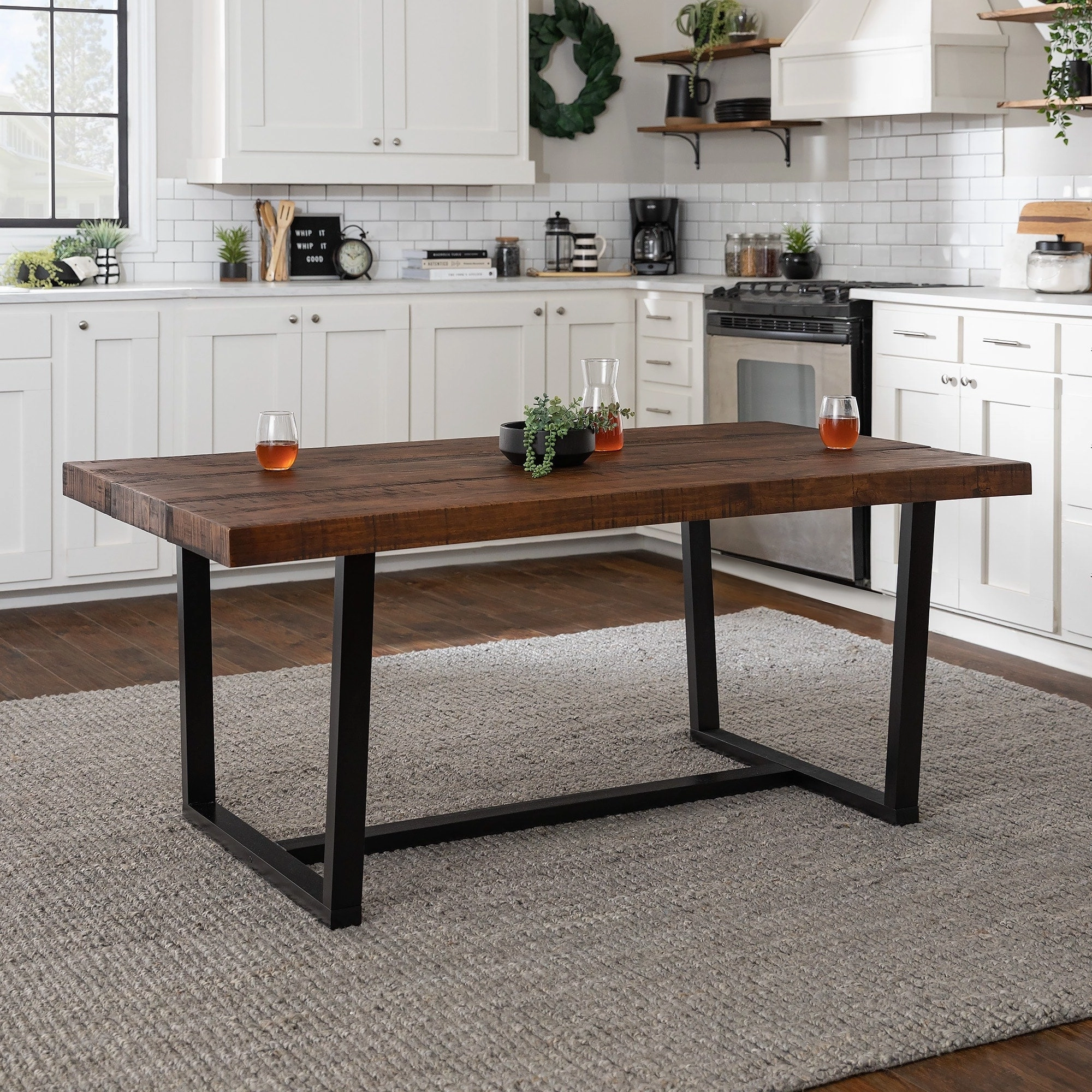 Middlebrook Solid Wood 72-inch Distressed Dining Table