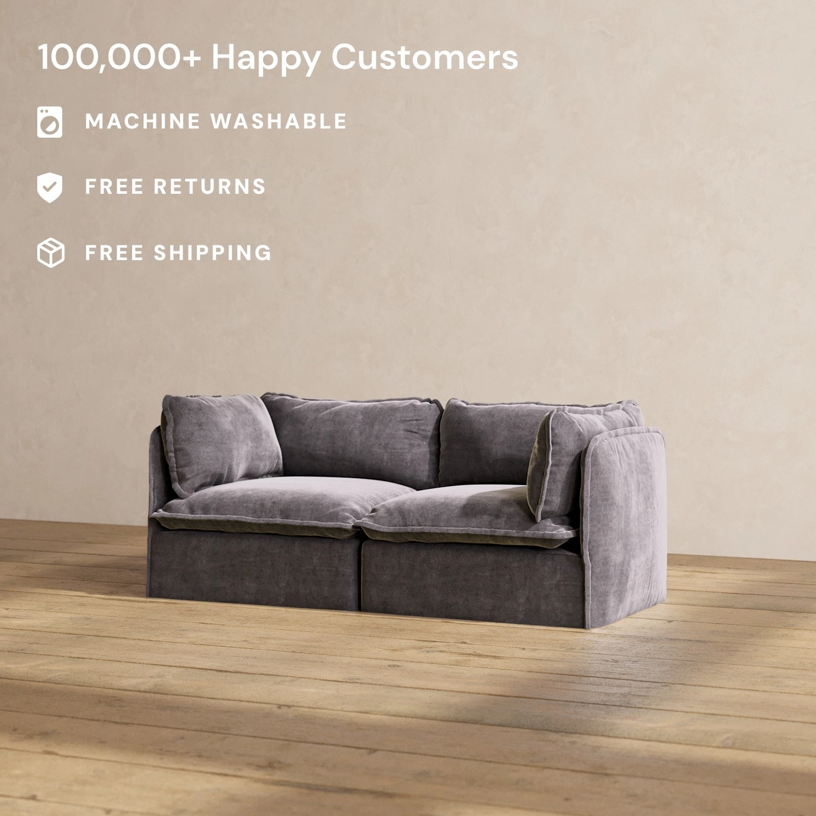 Modular Performance 2-Seater in Cinder | Deluxe Blend