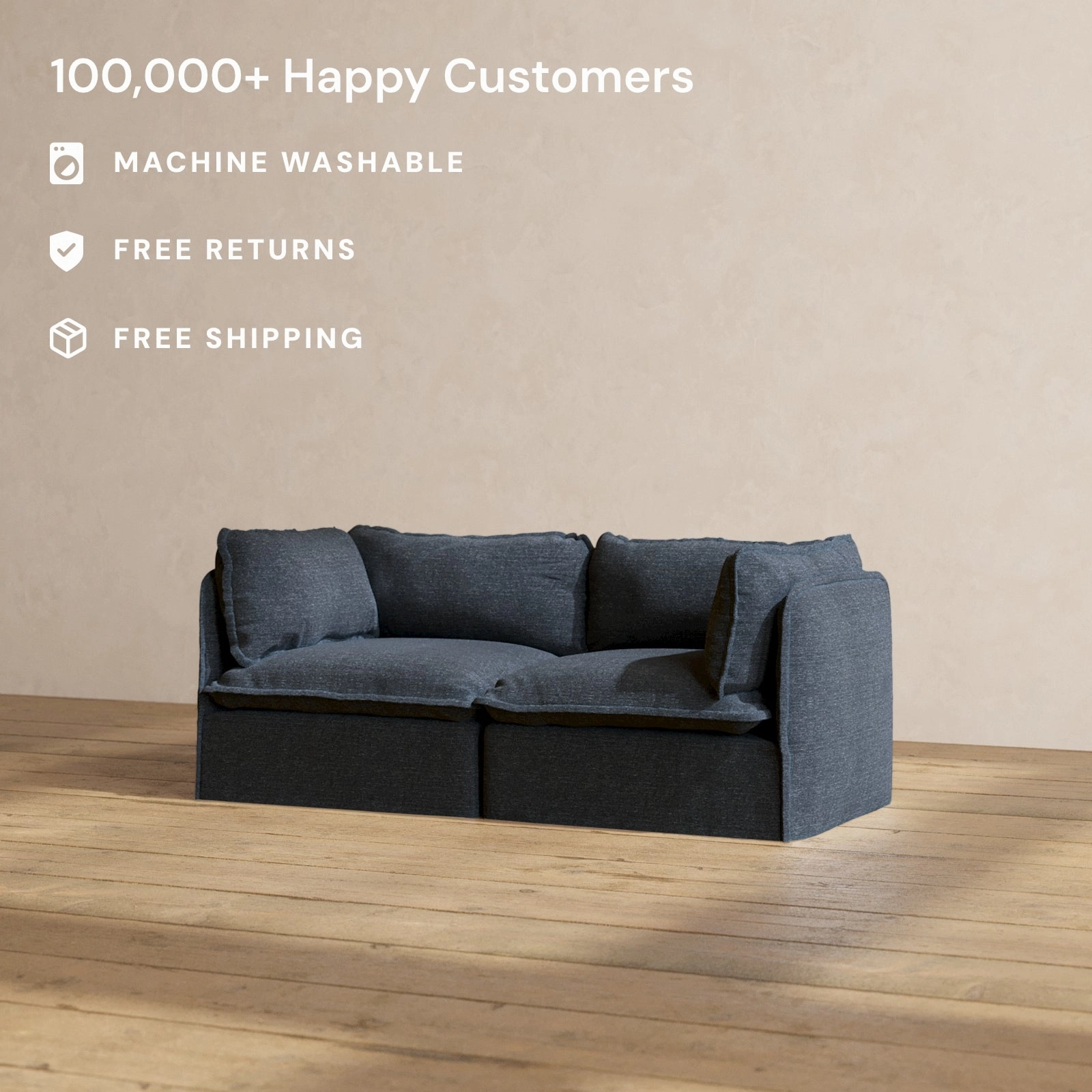 Modular Performance 2-Seater in Indigo | Deluxe Blend