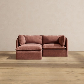 Modular Performance 2-Seater Sectional in Chestnut | Deluxe Blend