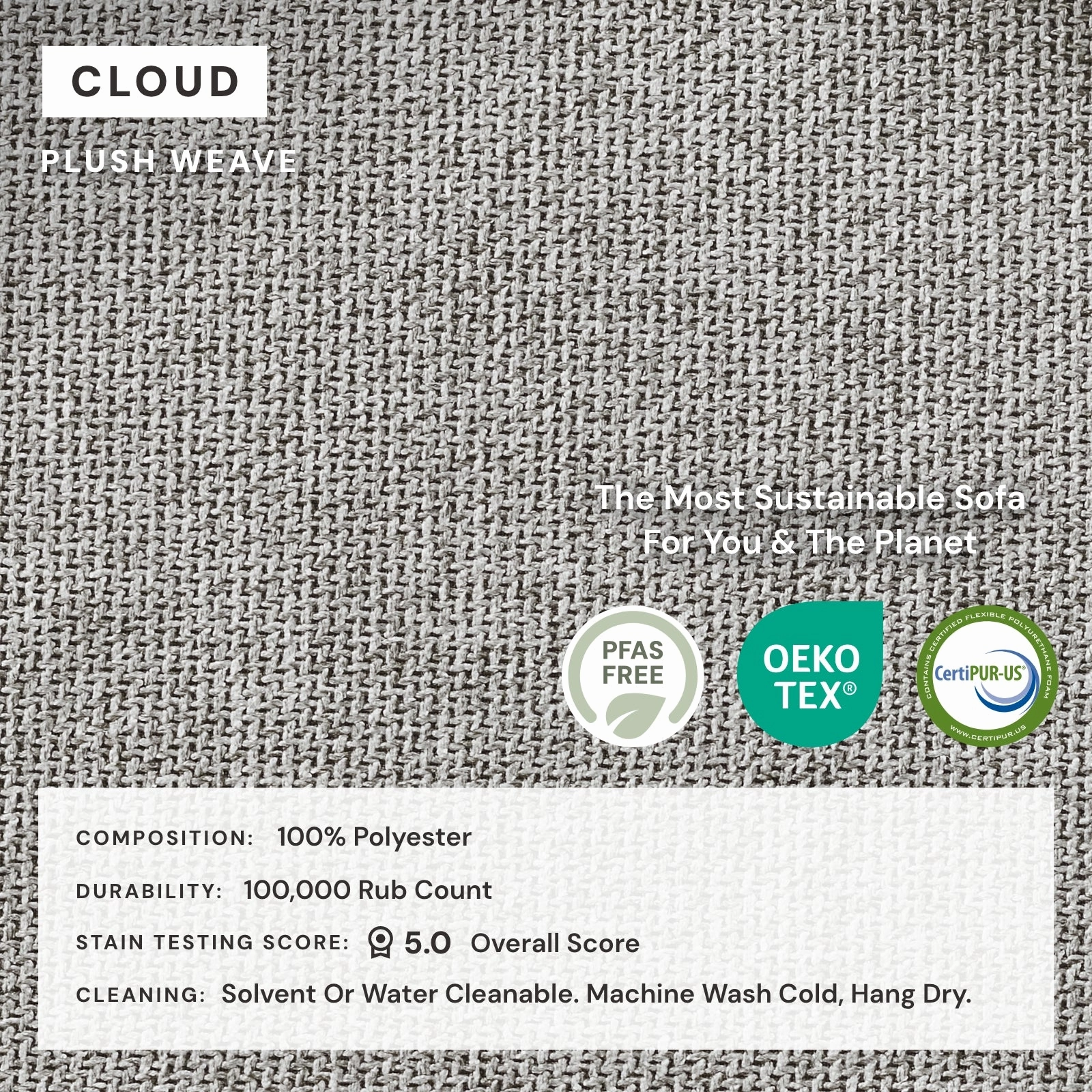 Modular Performance 2-Seater Sofa   Armchair Set in Cloud | Relaxed Blend