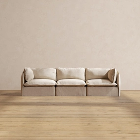 Modular Performance 3-Seater in Oat | Deluxe Blend
