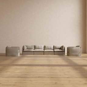 Modular Performance 4-Seater Sofa   Armchair Set in Dune | Relaxed Blend