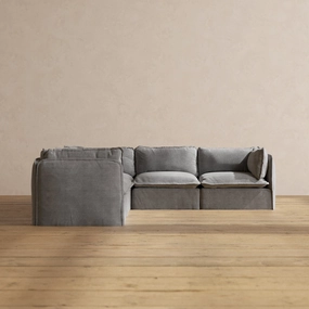 Modular Performance 5-Seater Corner Sectional in Ash | Deluxe Blend