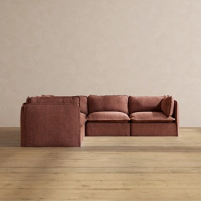 Modular Performance 5-Seater Corner Sectional in Chestnut | Relaxed Blend