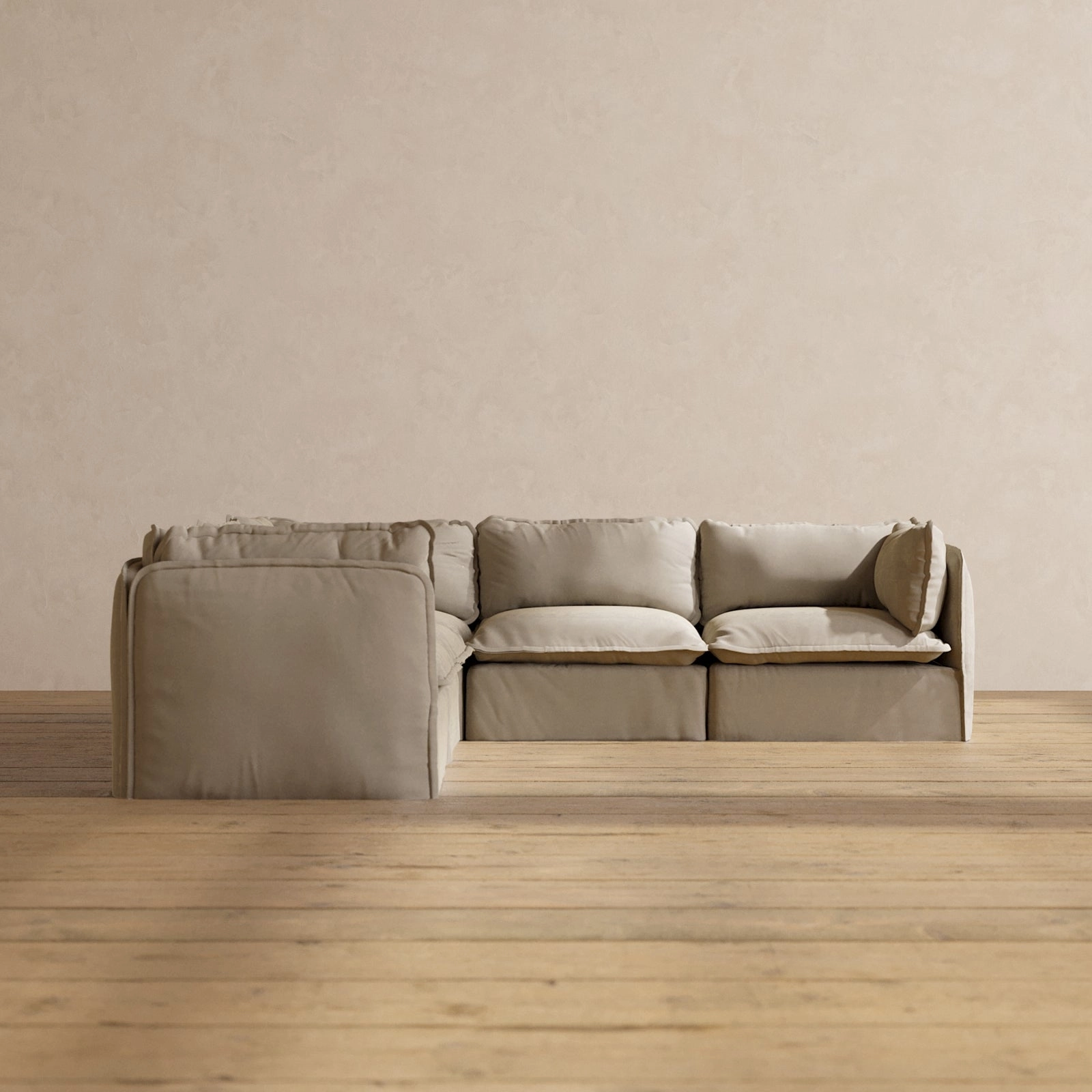 Modular Performance 5-Seater Corner Sectional in Dune | Relaxed Blend
