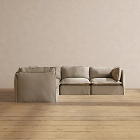 Modular Performance 5-Seater Corner Sectional in Dune | Relaxed Blend