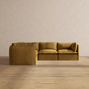 Modular Performance 5-Seater Corner Sectional in Toffee | Relaxed Blend