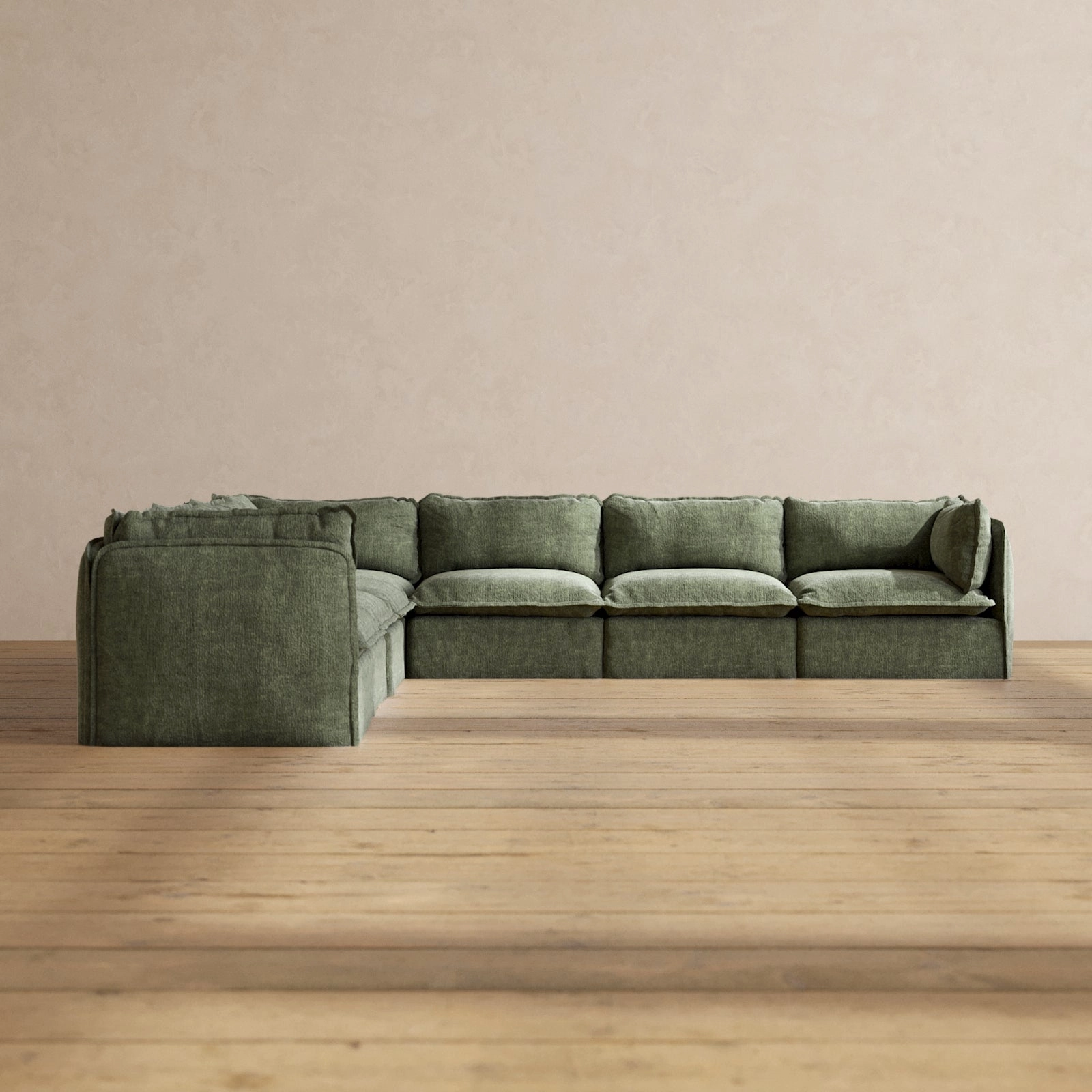 Modular Performance 7-Seater Corner Sectional in Willow | Deluxe Blend