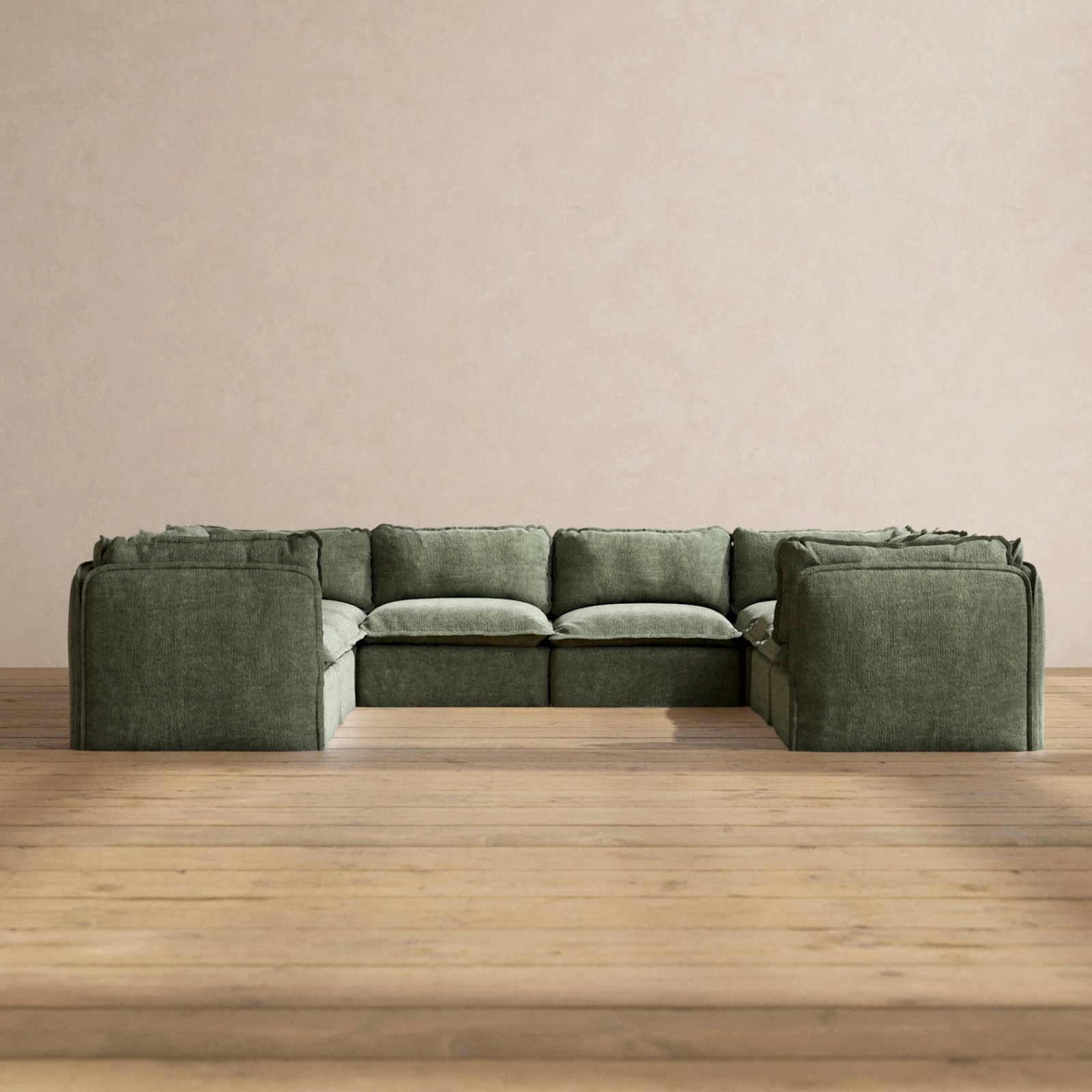 Modular Performance 8-Seater U-Sectional in Willow | Deluxe Blend