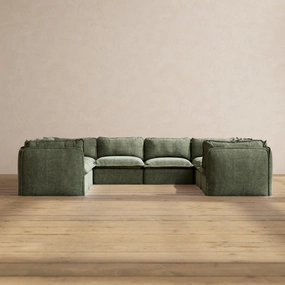 Modular Performance 8-Seater U-Sectional in Willow | Deluxe Blend