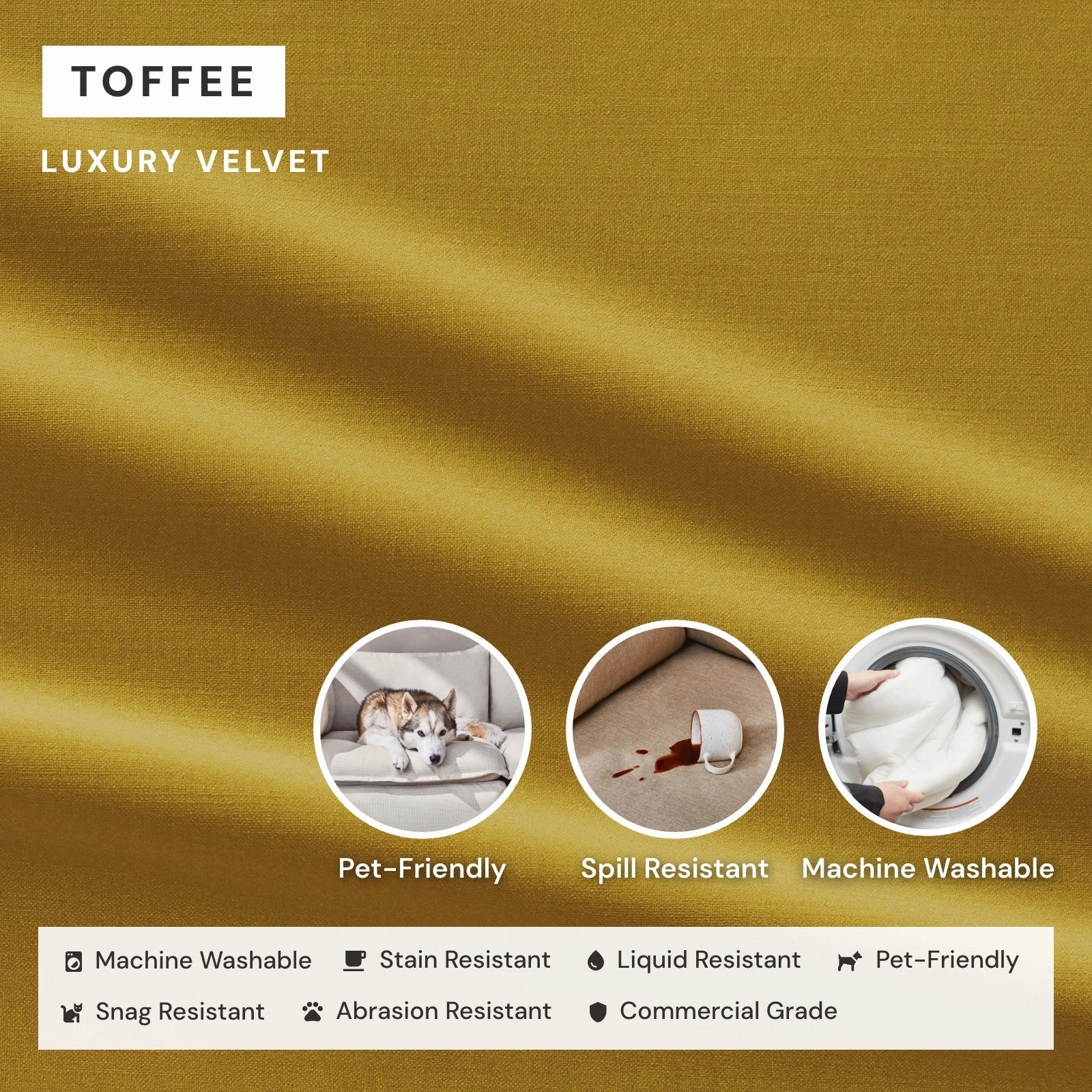 Modular Performance 9-Seater Open-Ends U-Sectional in Toffee | Deluxe Blend