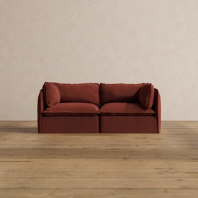 Modular Washable 2-Seater in Rust | Memorix  Seat | Contour Pillow