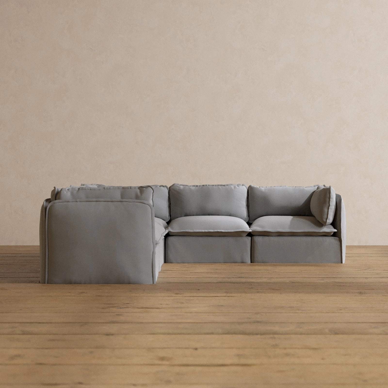 Modular Washable 5-Seater Corner Sectional in Pumice | Memorix  Seat | Contour Pillow