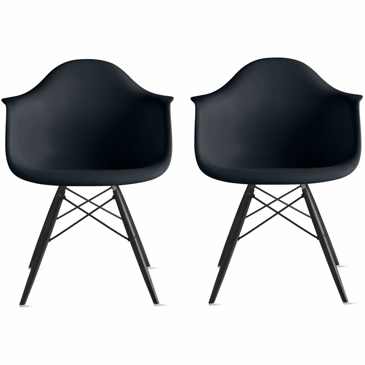 Molded Shell Eiffel Dining Arm Chair (Set of 2)