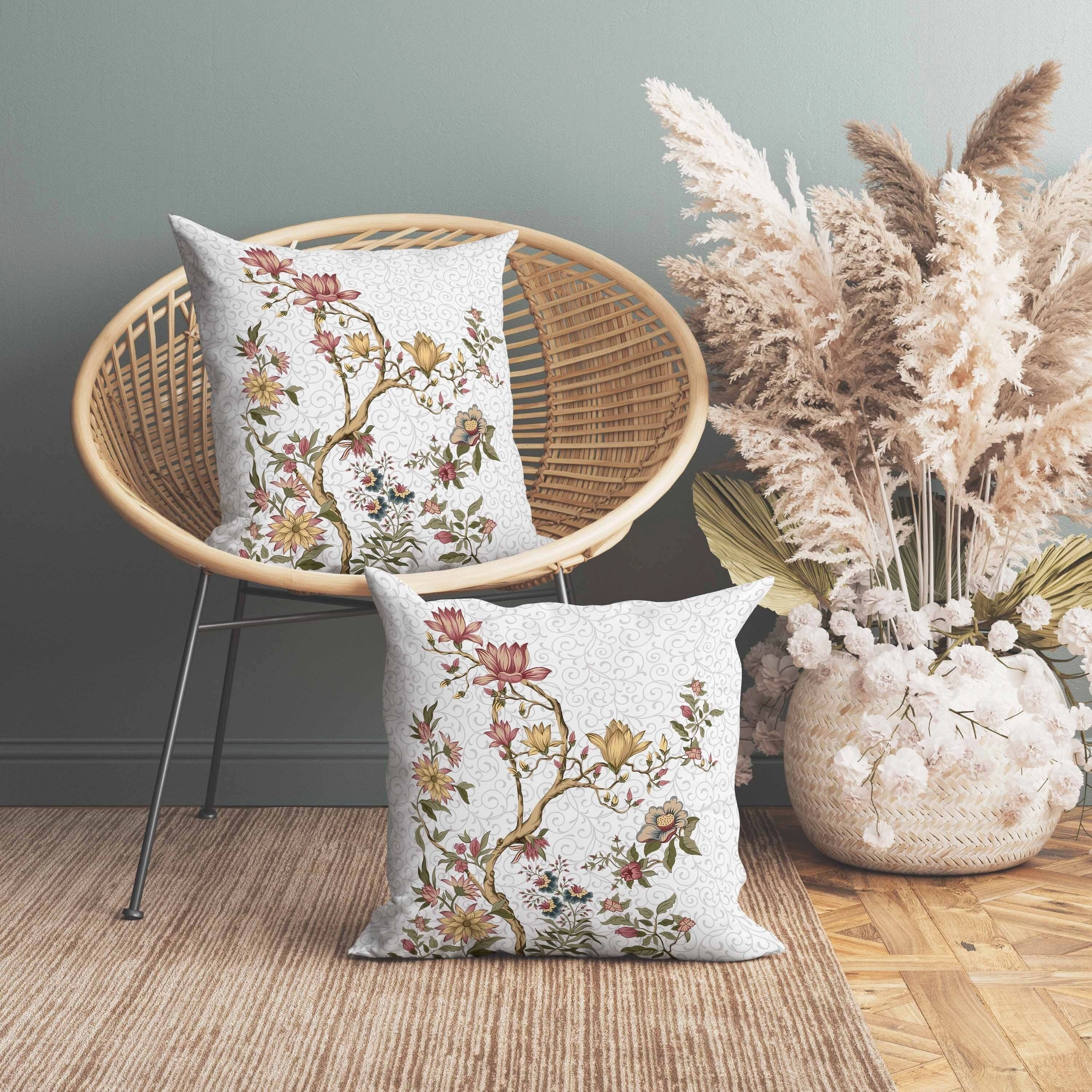 Orchid Bliss Faux Suede Reversible Throw Pillow Pink and Gold