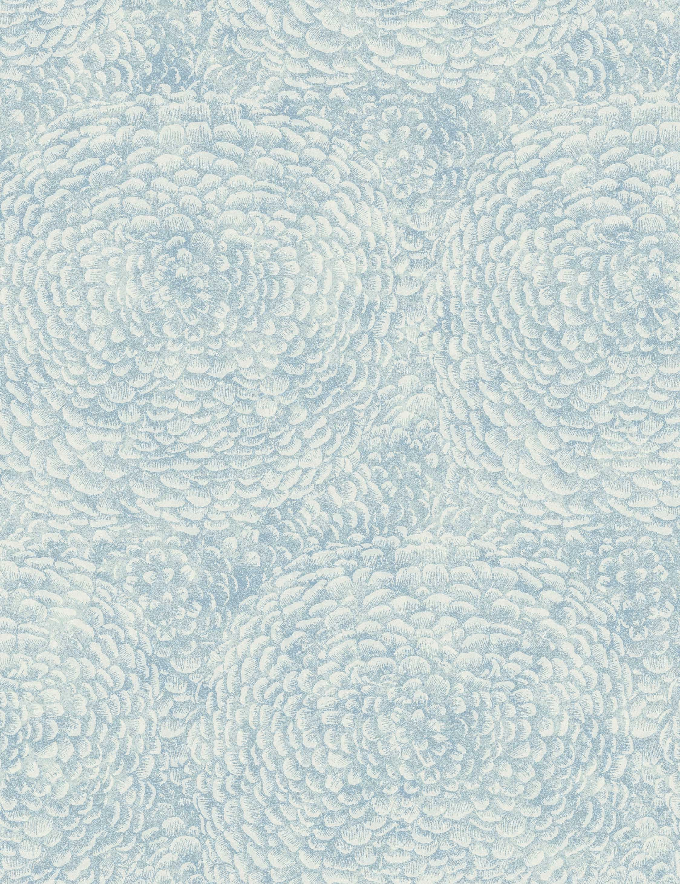 Perez Wallpaper. Blue Swatch