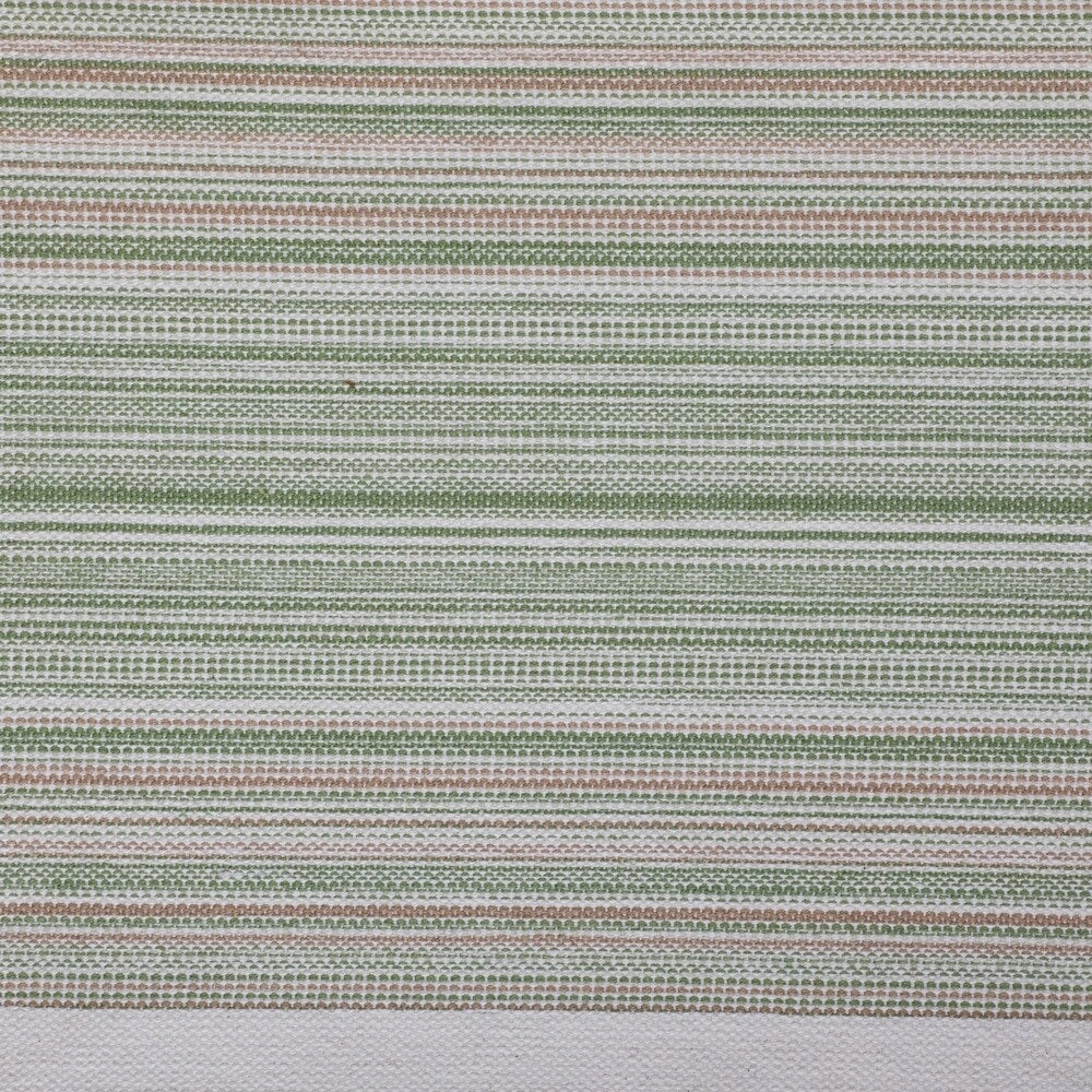 Porch & Den Meryl Stripe Pattern Fringed Table Runner