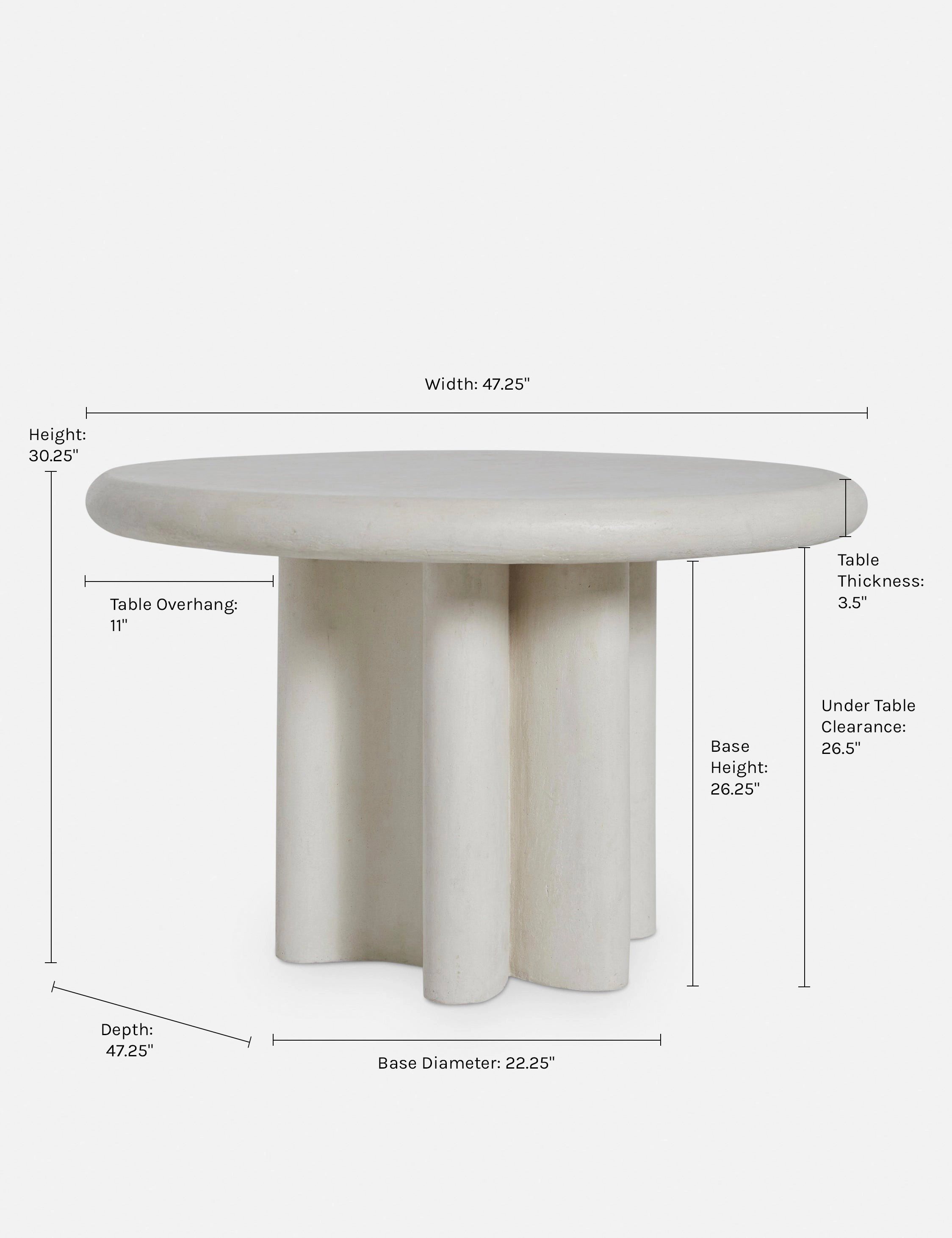 Ruiz Indoor / Outdoor Round Dining Table
