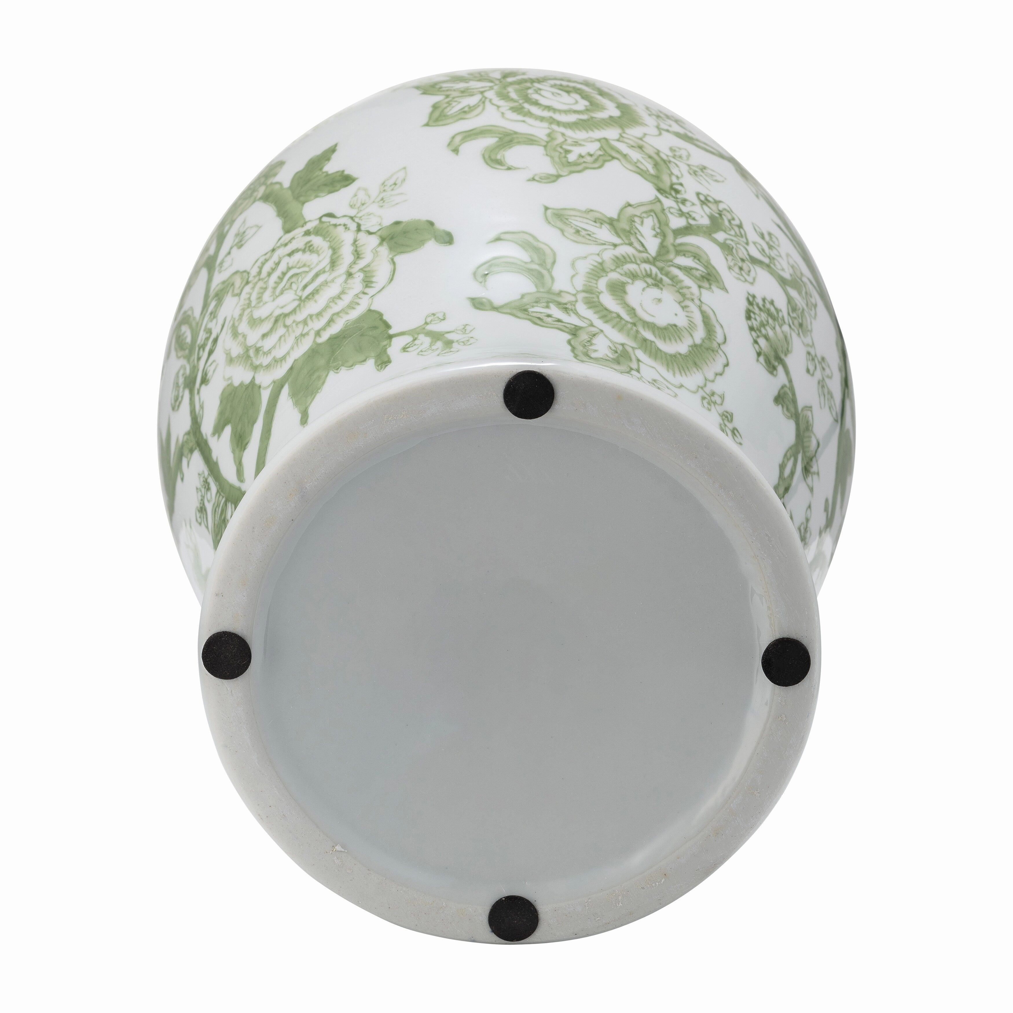 Sagebrook Home Chinoiserie Stoneware Ceramic Jar with Lid - Ornate Decorative Accent Piece