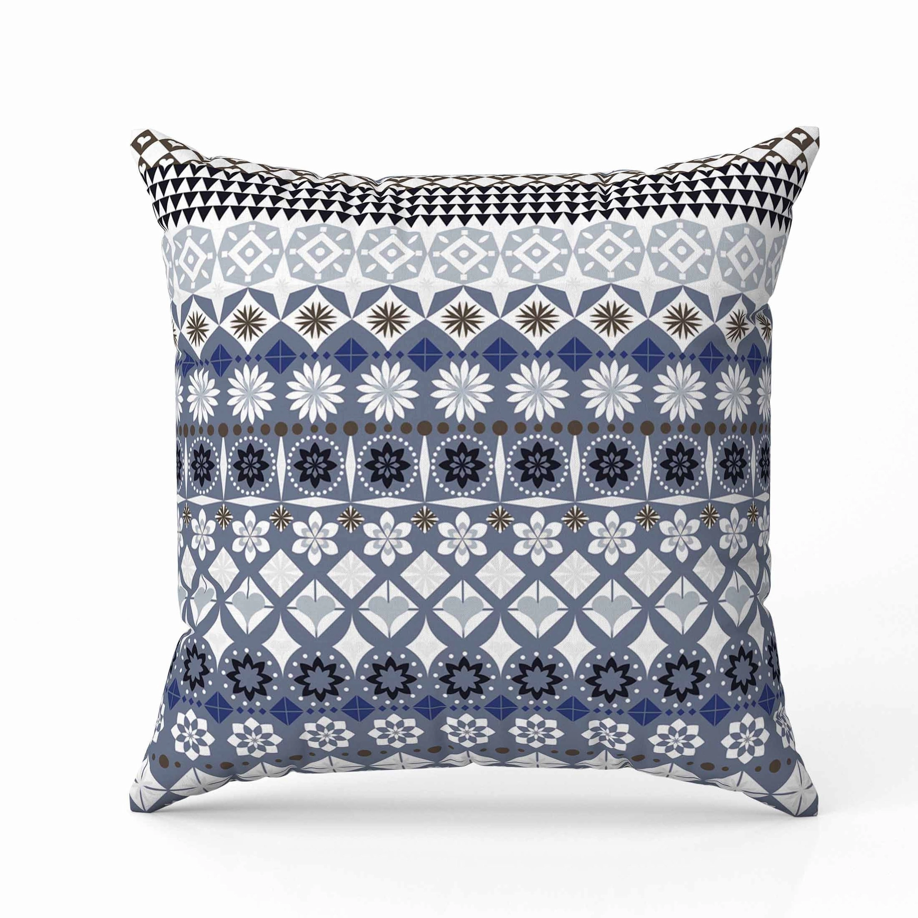 Shape Synergy Faux Suede Reversible Throw Pillow Gray and White