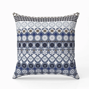 Shape Synergy Faux Suede Reversible Throw Pillow Gray and White