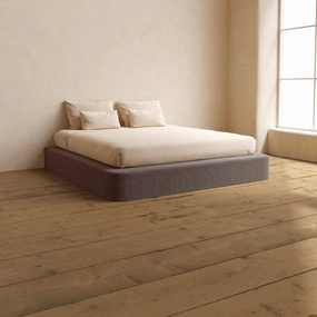 Slipcover Only - King Upholstered Platform Bed | Heirloom Velvet in Caviar