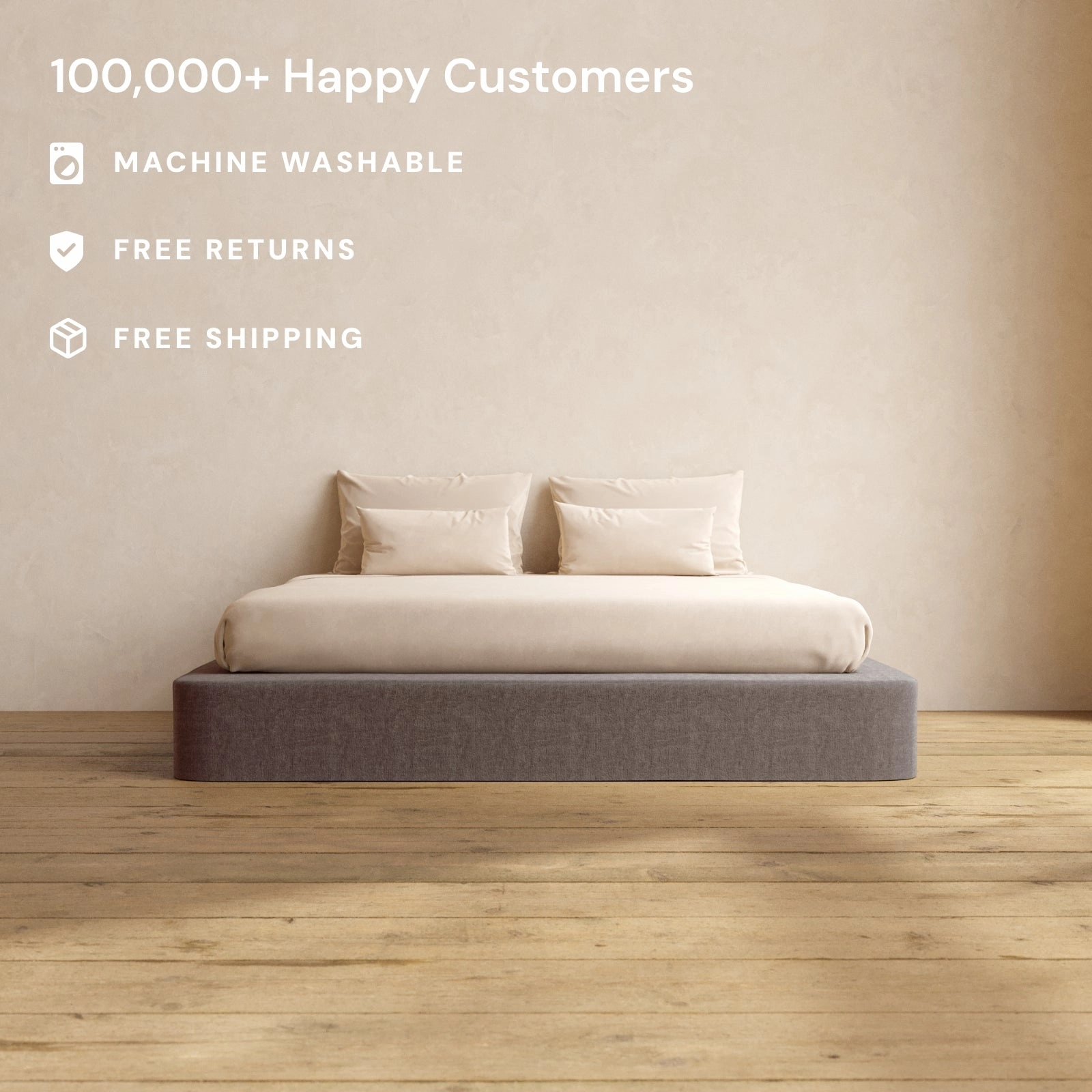 Slipcover Only - King Upholstered Platform Bed | Heirloom Velvet in Caviar