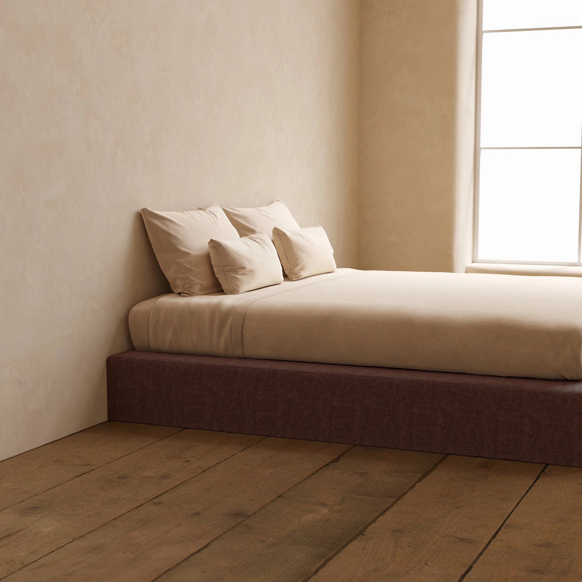 Slipcover Only - King Upholstered Platform Bed | Heirloom Velvet in Caviar