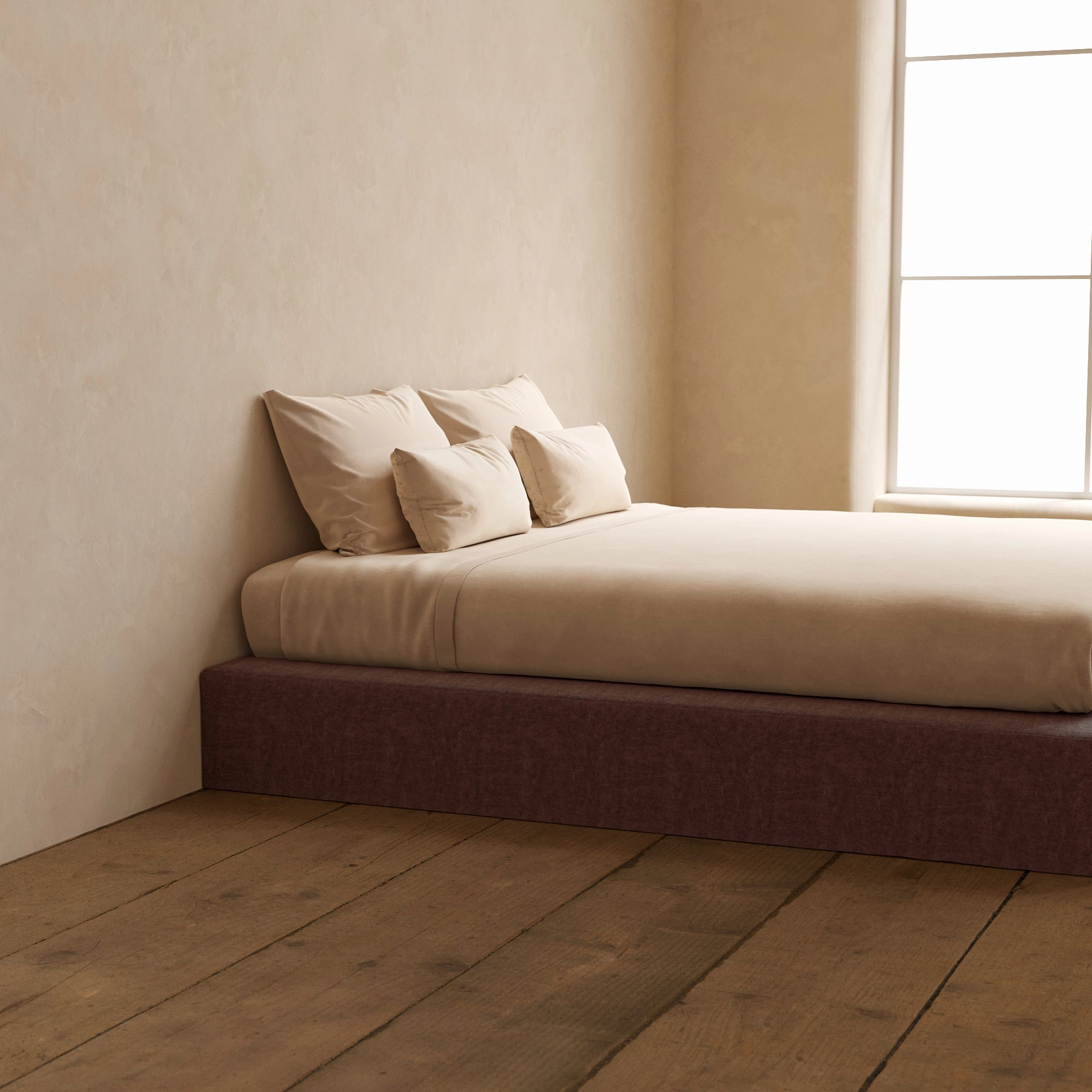 Slipcover Only - King Upholstered Platform Bed | Heirloom Velvet in Caviar