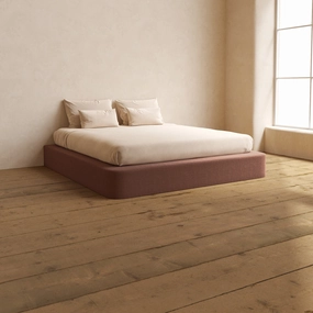 Slipcover Only - King Upholstered Platform Bed | Heirloom Velvet in Chestnut
