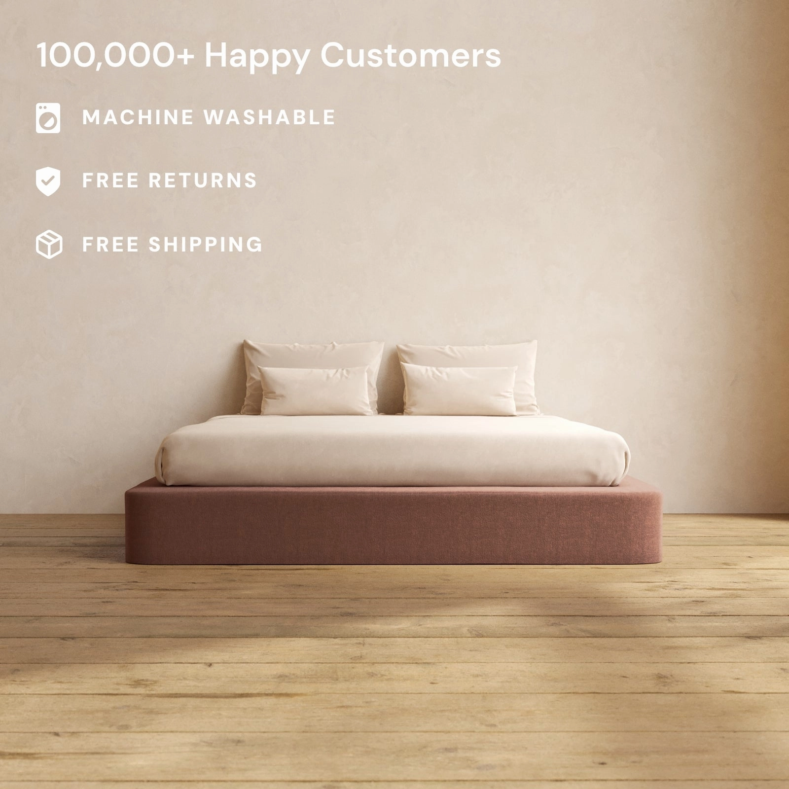 Slipcover Only - King Upholstered Platform Bed | Heirloom Velvet in Chestnut