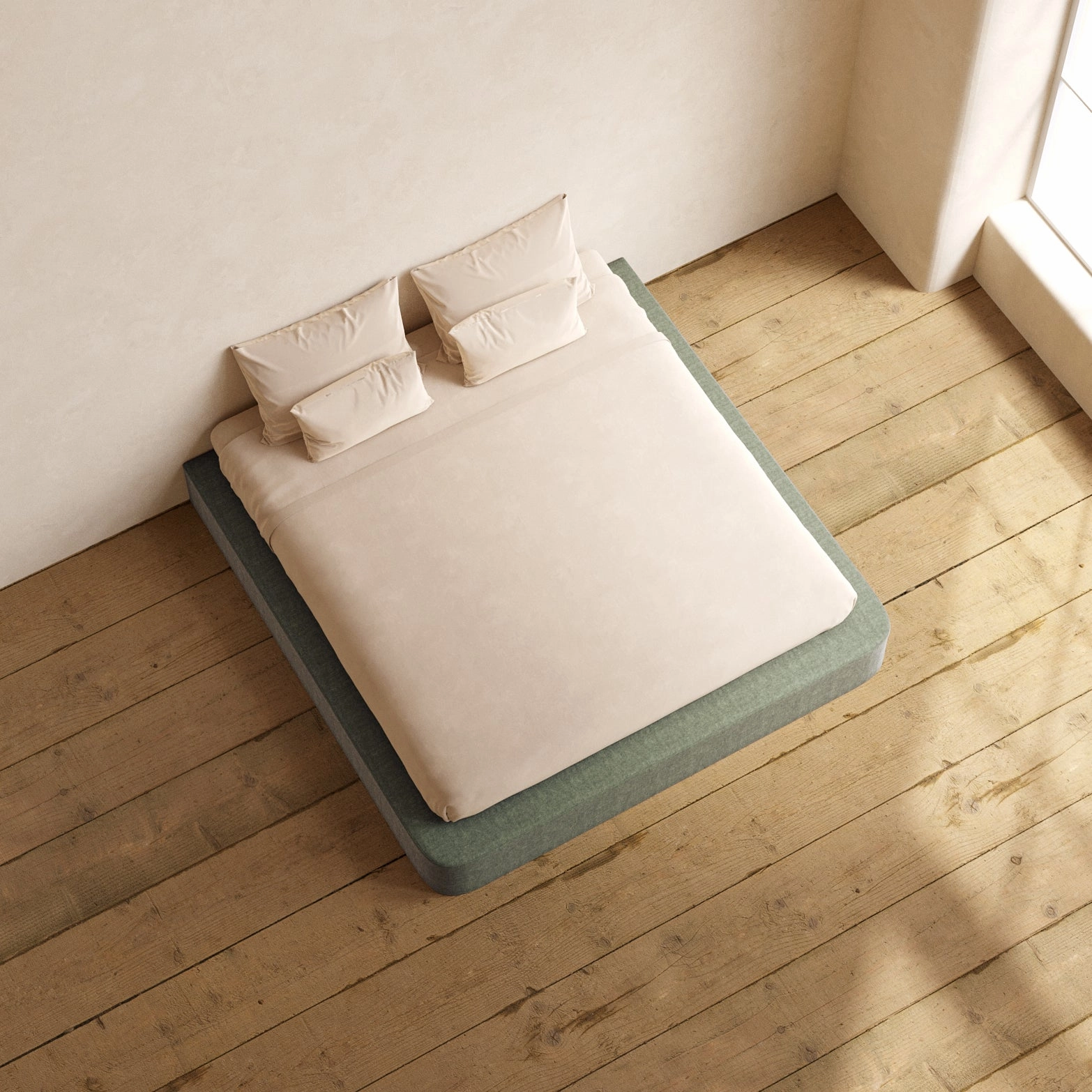 Slipcover Only - King Upholstered Platform Bed | Heirloom Velvet in Willow