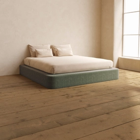 Slipcover Only - King Upholstered Platform Bed | Heirloom Velvet in Willow