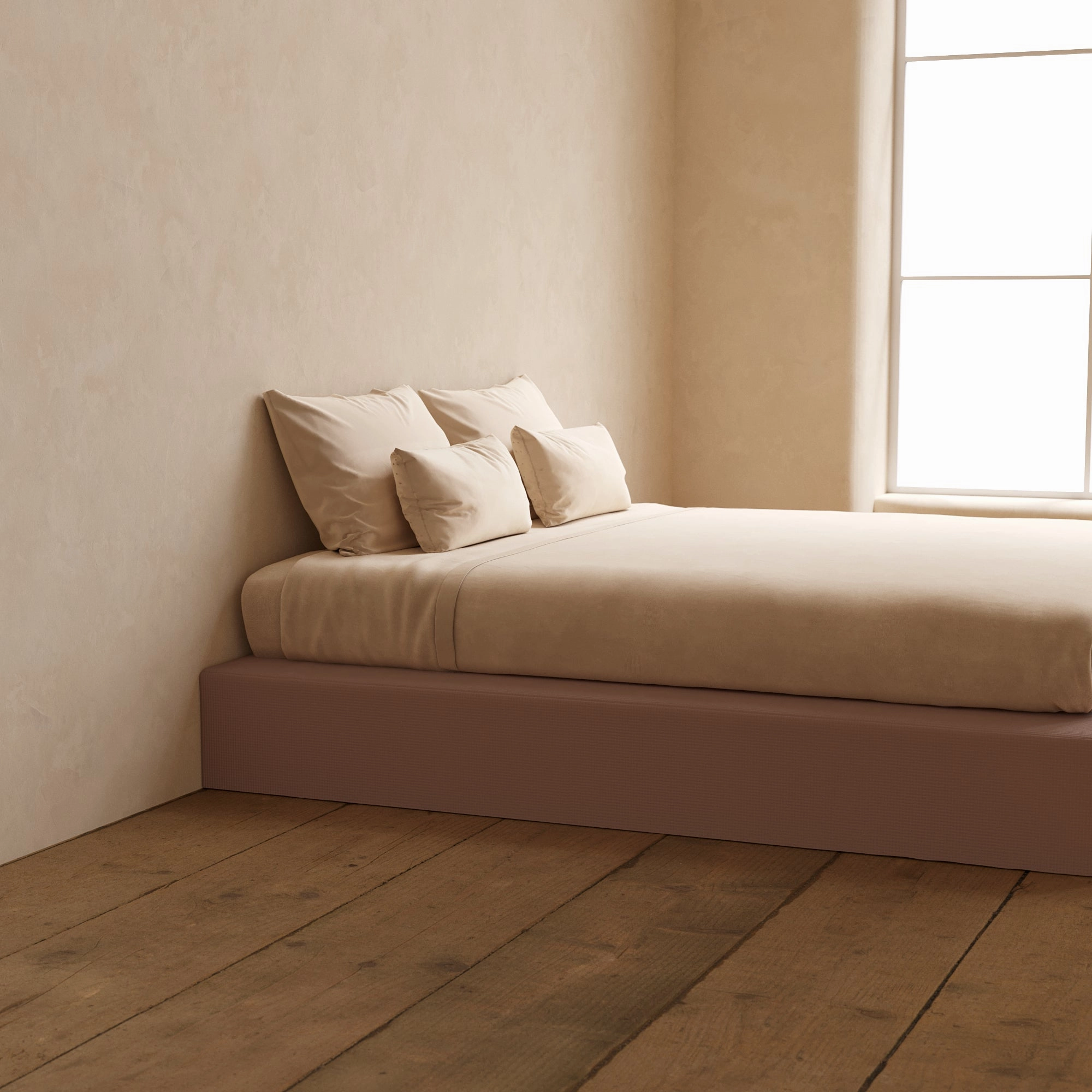 Slipcover Only - King Upholstered Platform Bed | Mizu Weave in Sakura