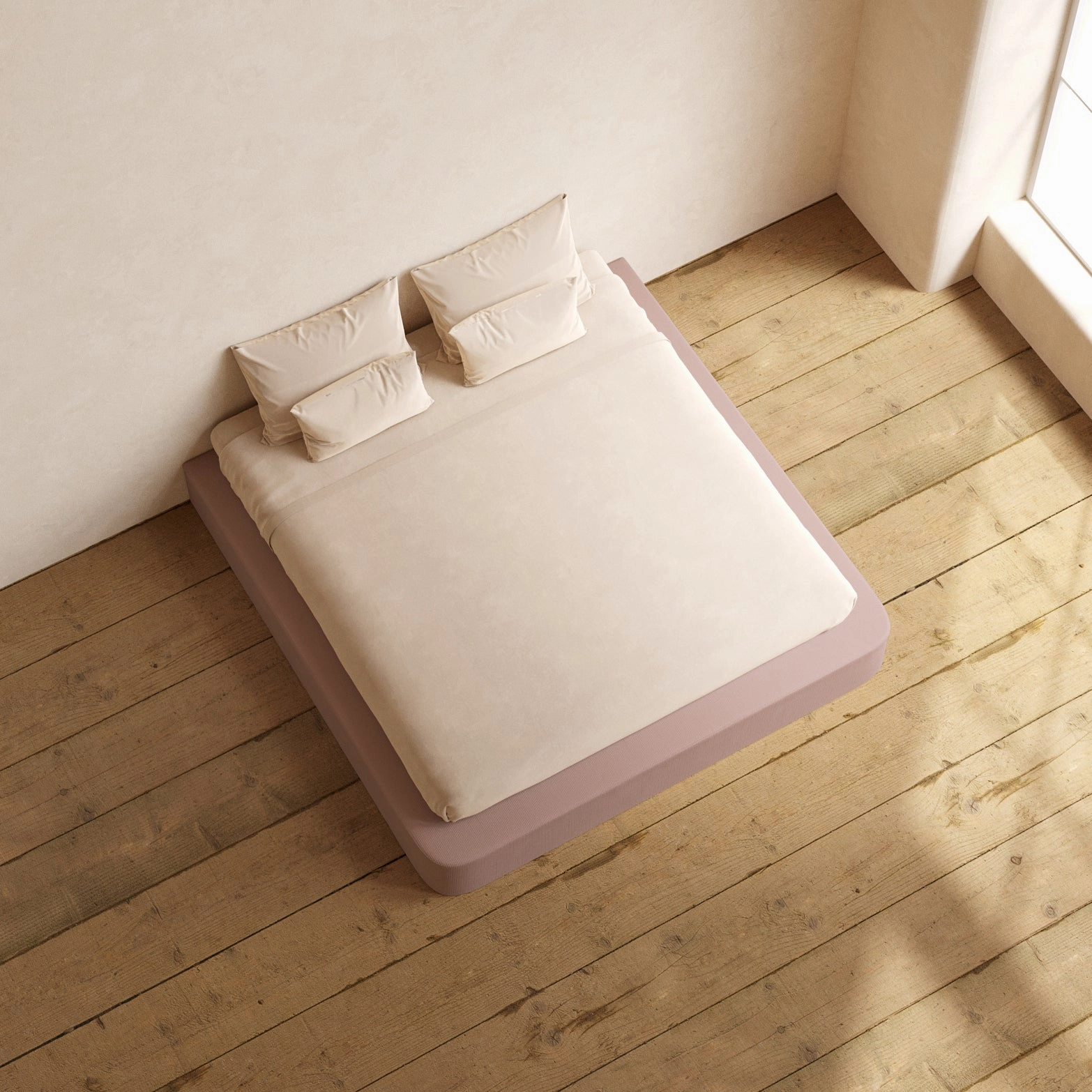Slipcover Only - King Upholstered Platform Bed | Mizu Weave in Sakura