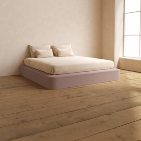 Slipcover Only - King Upholstered Platform Bed | Mizu Weave in Sakura