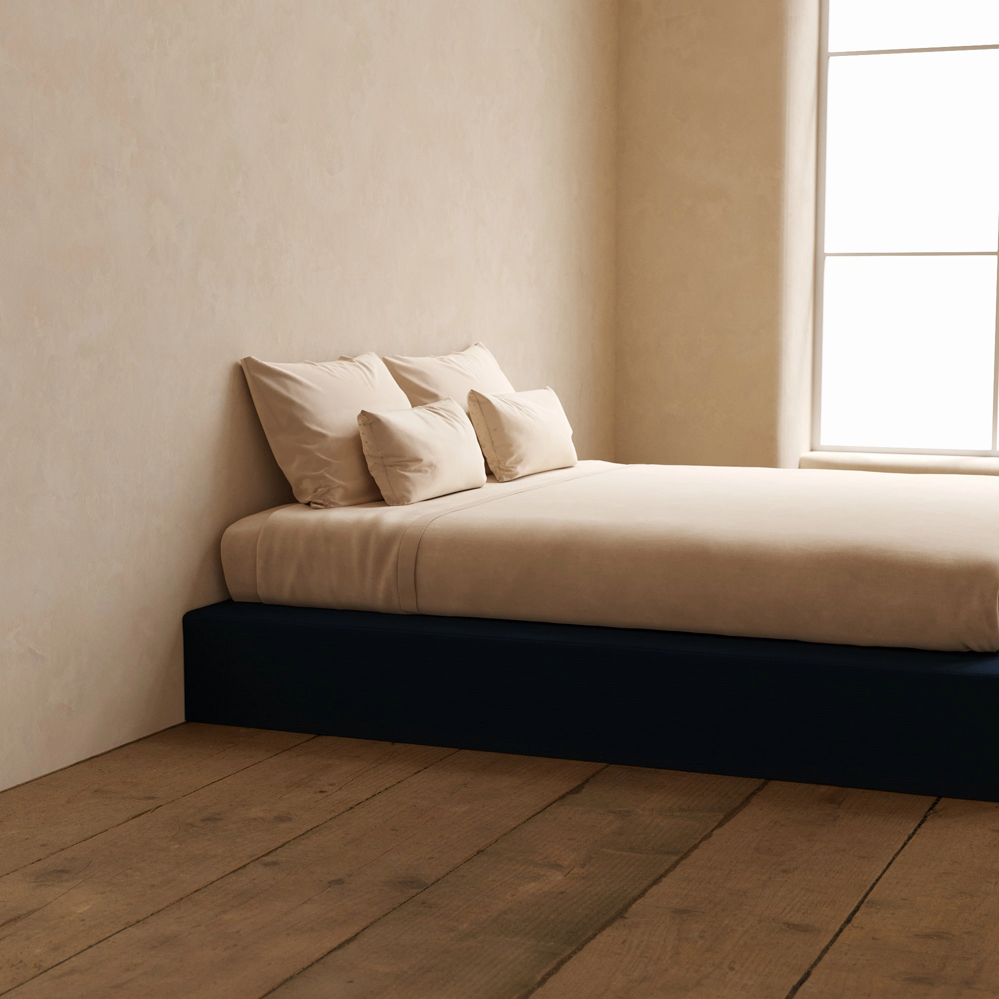Slipcover Only - King Upholstered Platform Bed | Mizu Weave in Sumi