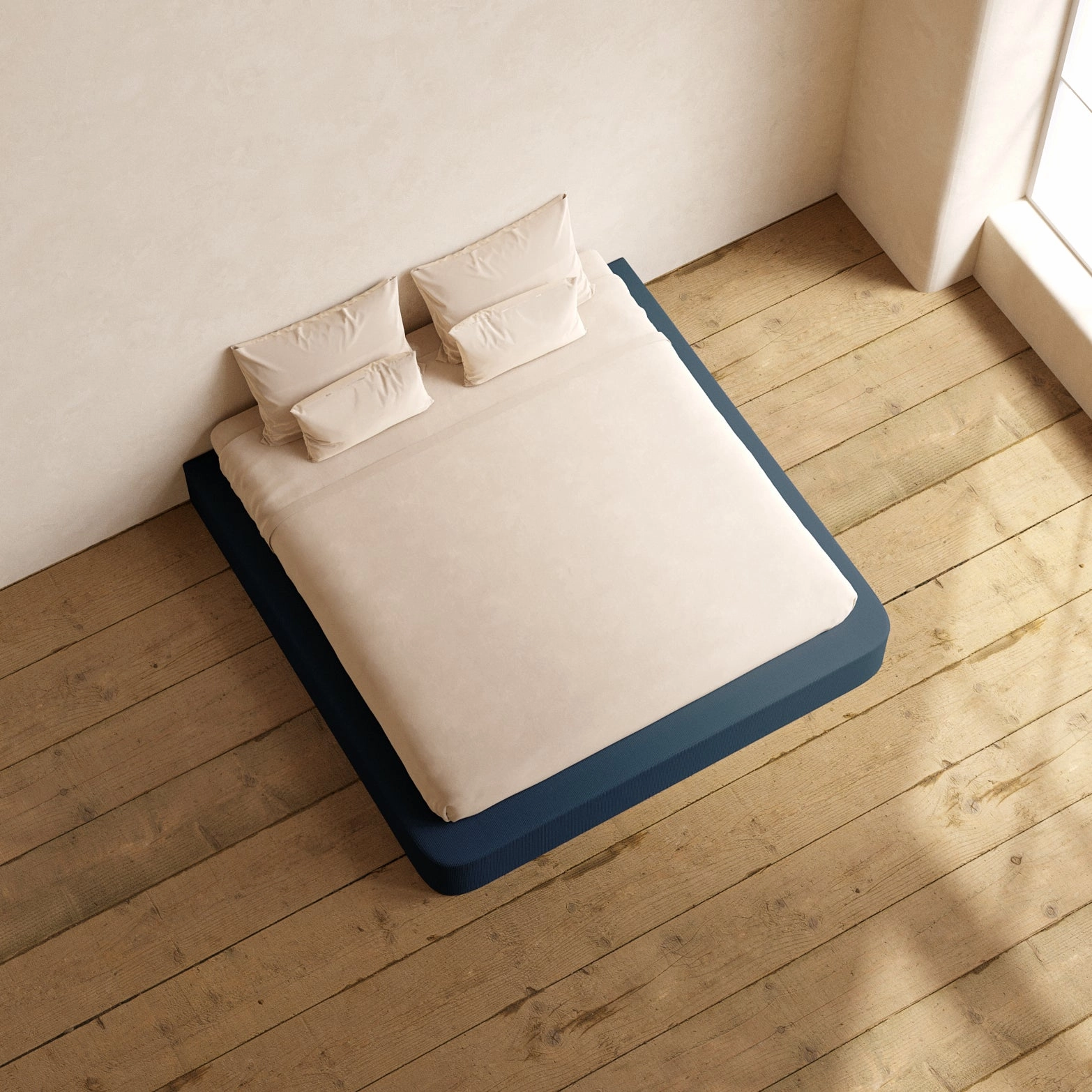 Slipcover Only - King Upholstered Platform Bed | Mizu Weave in Sumi