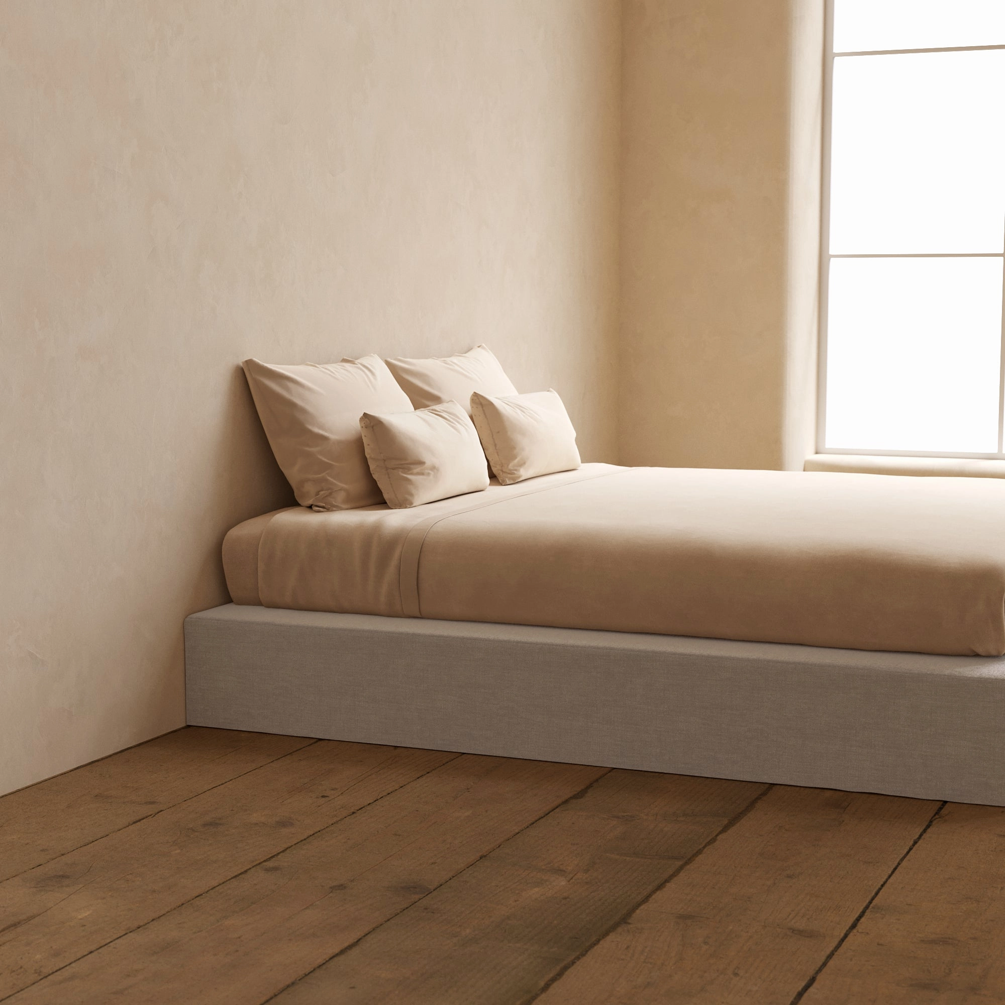 Slipcover Only - King Upholstered Platform Bed | Mod Velvet in Mist