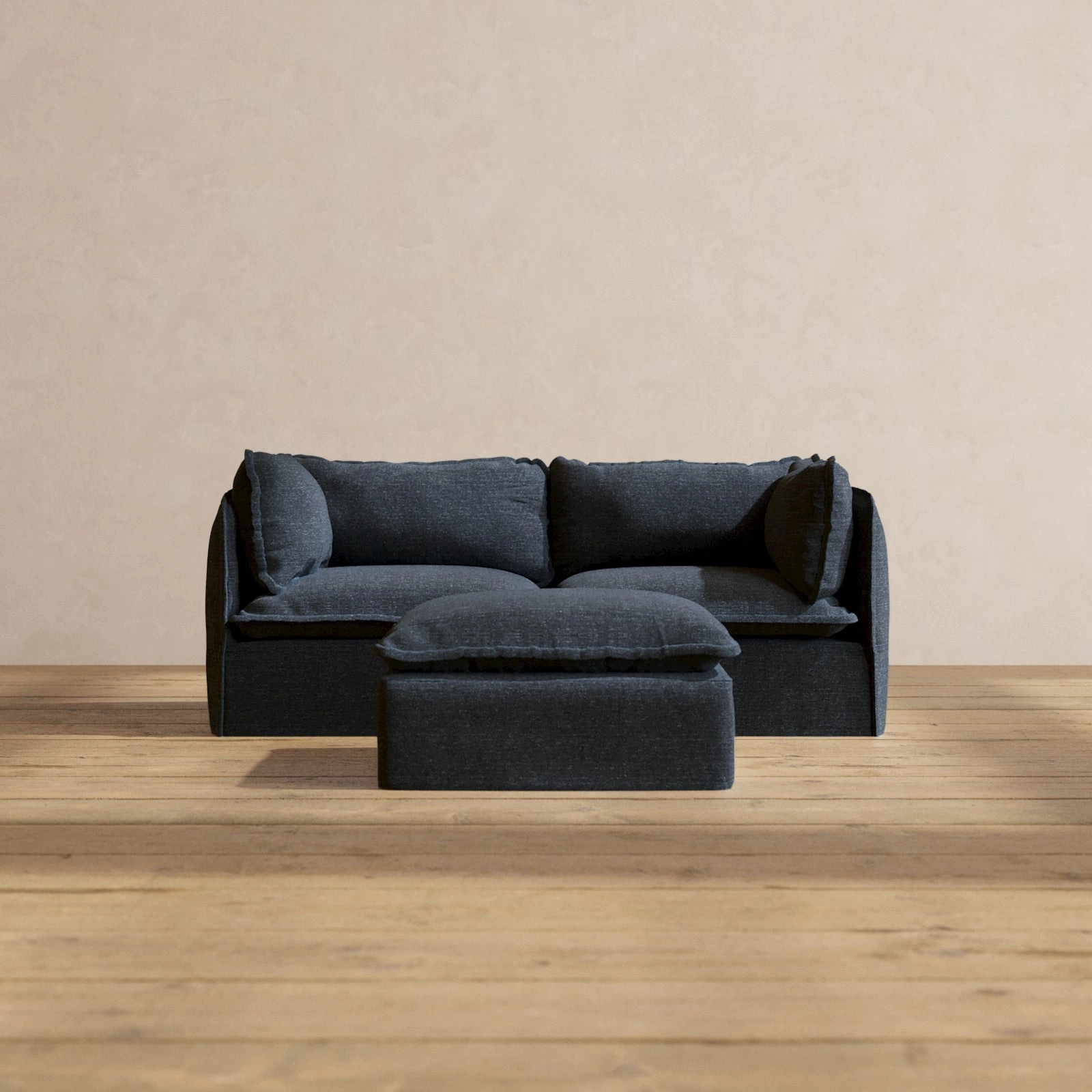 Slipcover Only - Modular Performance 2-Seater   Ottoman | Blended Weave in Indigo