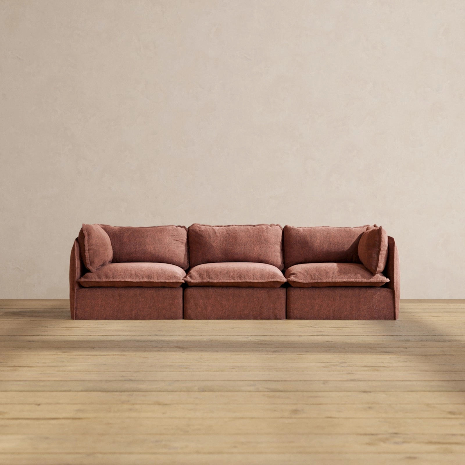 Slipcover Only - Modular Performance 3-Seater | Heirloom Velvet in Chestnut