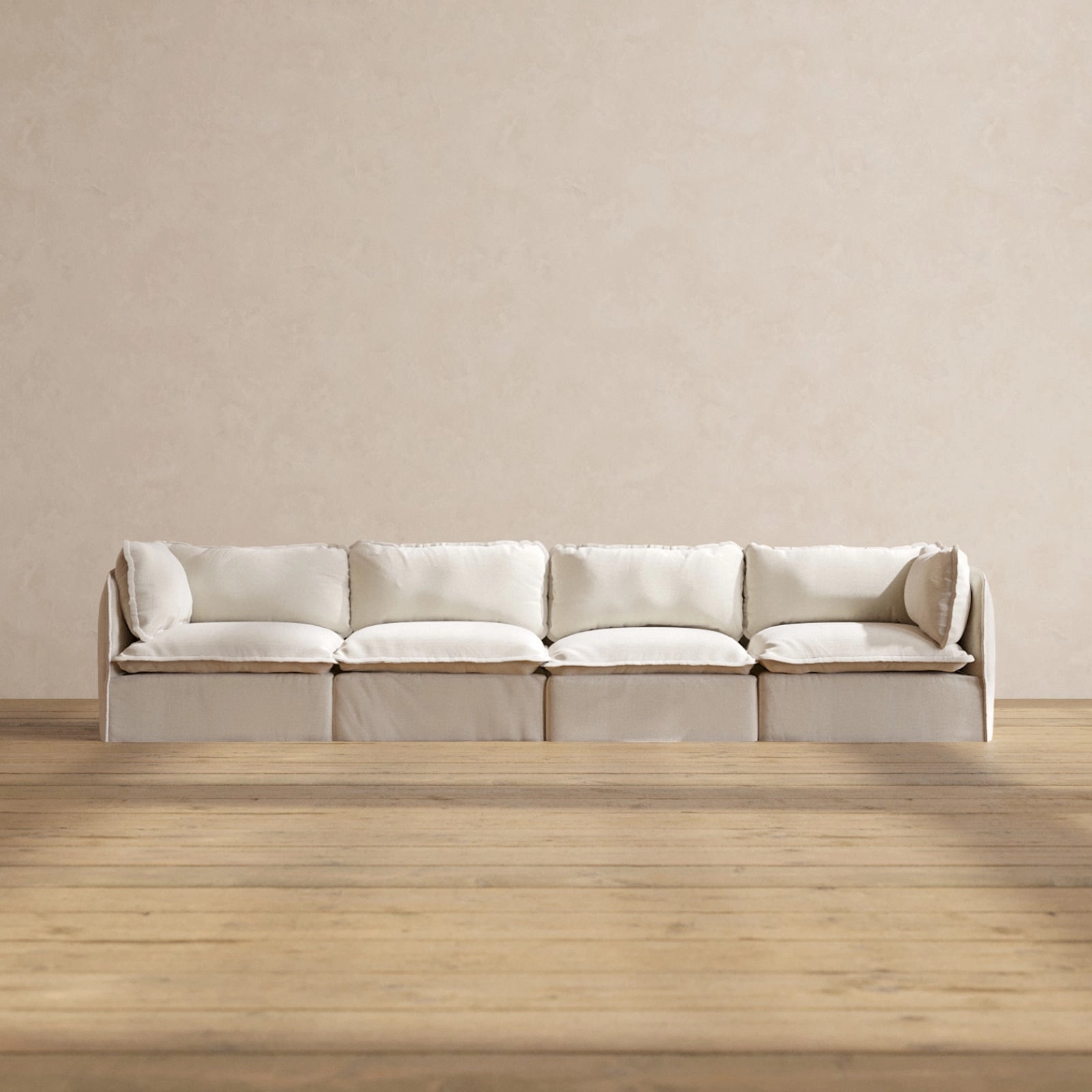 Slipcover Only - Modular Performance 4-Seater | Blended Weave in Flour