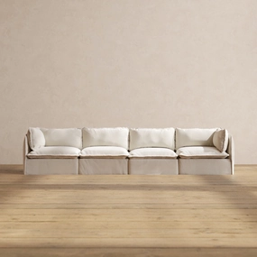 Slipcover Only - Modular Performance 4-Seater | Blended Weave in Flour