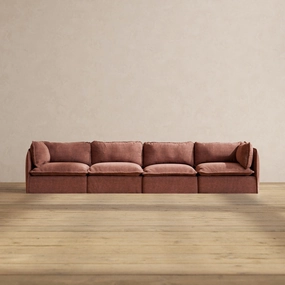 Slipcover Only - Modular Performance 4-Seater | Heirloom Velvet in Chestnut